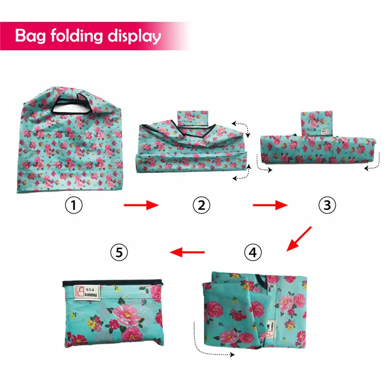 Водонепроницаемая складная сумка на плечо многоразовая сумка-тоут с принтом для