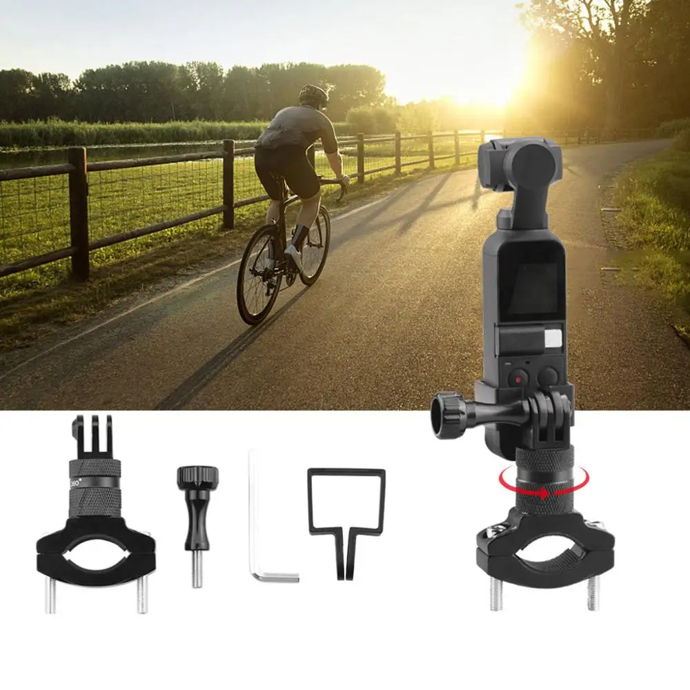 

Bicycle Motorcycle Handlebar Aluminum Clip Bracket Holder Suitable for Pocket Gimbal Camera Gimbal Accessories