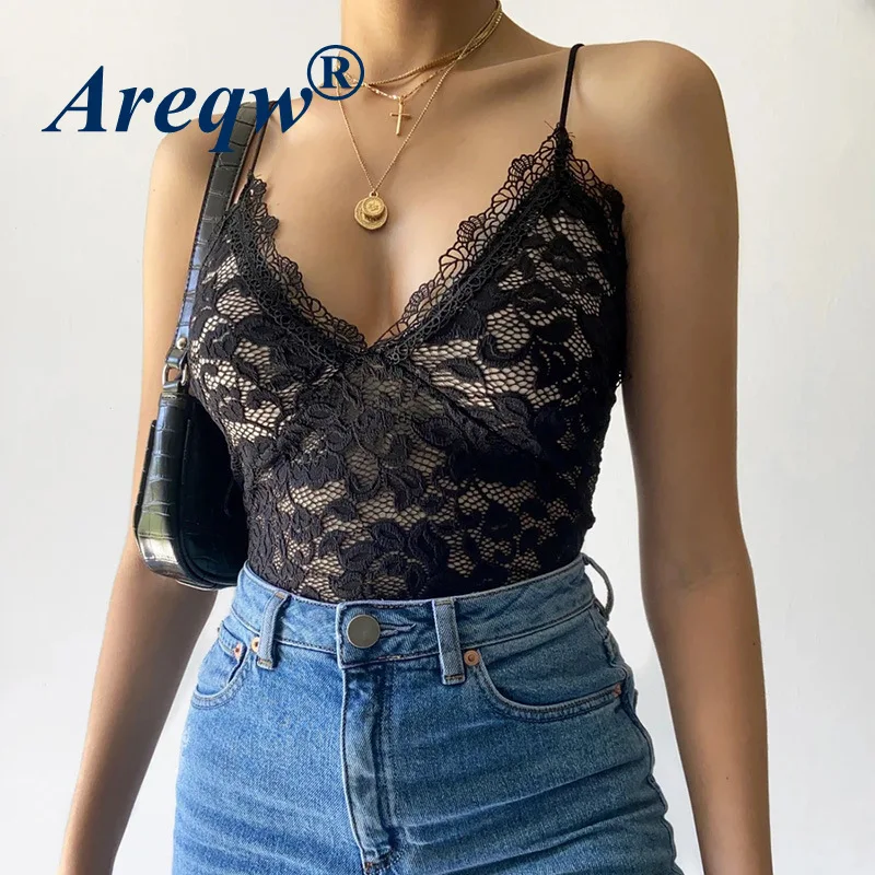 Women's Summer New Style V-neck Chest Top 2021 Sexy Lace Suspenders V-neck Vest Women