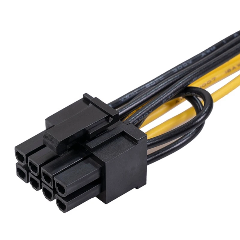 

6 Pin to 2 x 8 Pin (6+2) PCIe Adapter Power Cable PCI Express Y - Splitter Extension Cable 9 Inches (10 Pack)