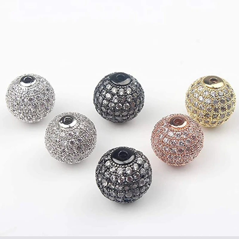 Круглые бусины из латуни 4/6/8/10/12 мм 3 шт./лот