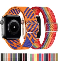 scrunchie strap for apple watch band 44mm 40mm 45mm 41mm 38mm 42mm elastic nylon solo loop bracelet iwatch series 3 4 5 6 se 7