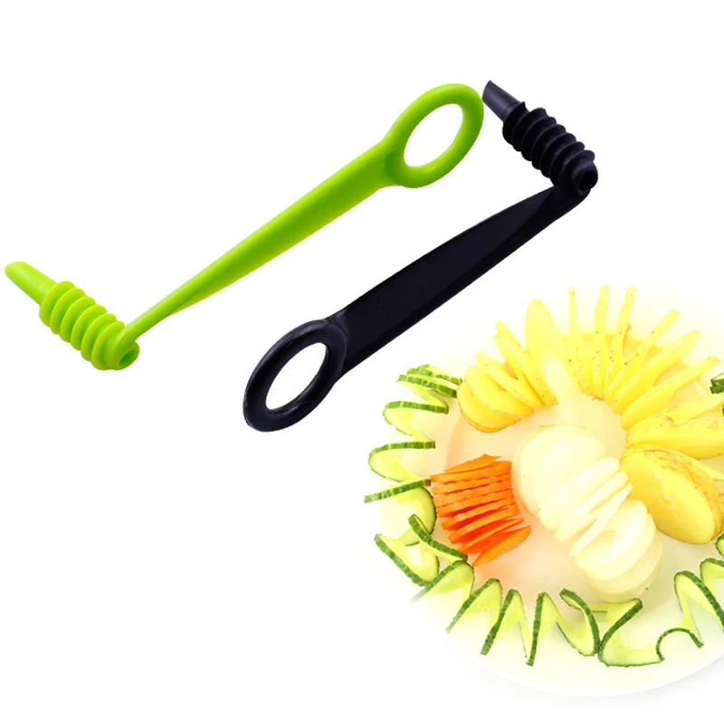 

Cucumber Spiral Slicer Knife Manual Slicer Knife DIY Tool Carrot Potato Vegetable Fruit Spiral Knife Kitchen Accessories Tool