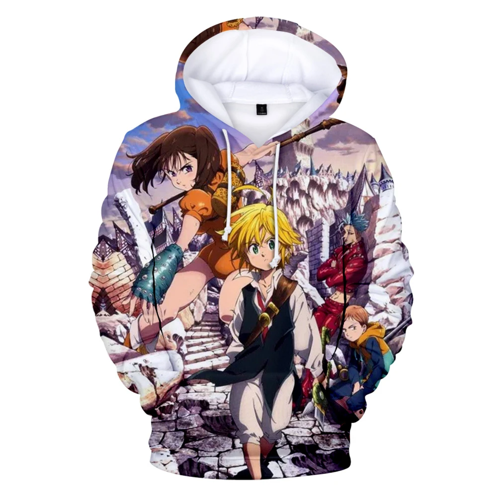 

Толстовка Meliodas в стиле Харадзюку для мужчин и женщин, 3D пуловеры с принтом Nanatsu No Taizai, самая крутая семерка смертных грехов, худи из искусственной кожи