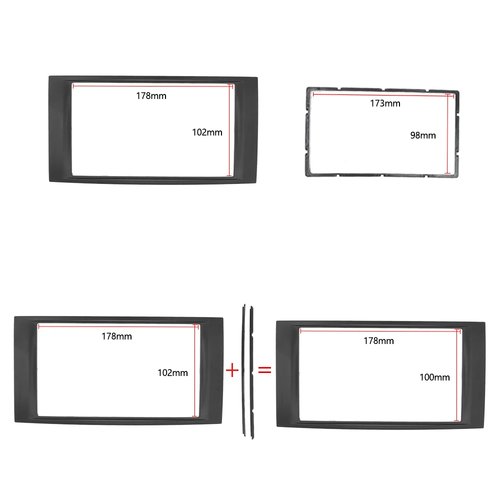 2 Din Radio Fascia For Volkswagen VW Touareg Multivan Transporter DVD Stereo Frame Panel Mounting Dash Installation Bezel Trim | Автомобили