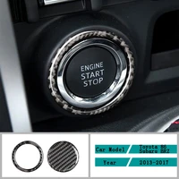 carbon fiber car accessories interior engine start stop ignition key ring cover trim stickers for toyota 86 subaru brz 2013 2017
