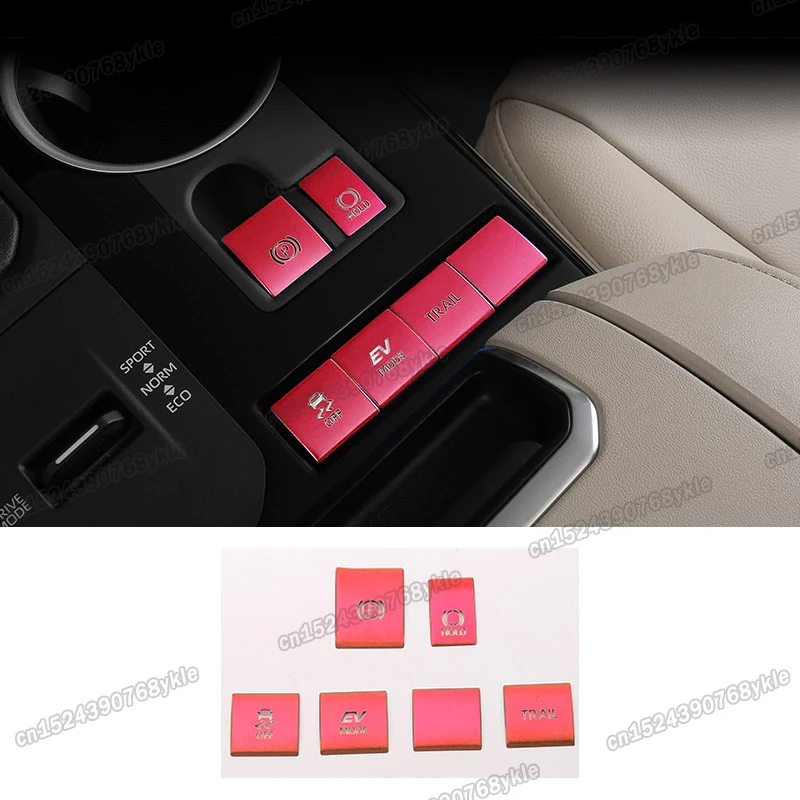 

car Electronic handbrake esp button trims for toyota highlander 2020 2021 2022 2023 xu70 accessories kluger auto interior hybrid