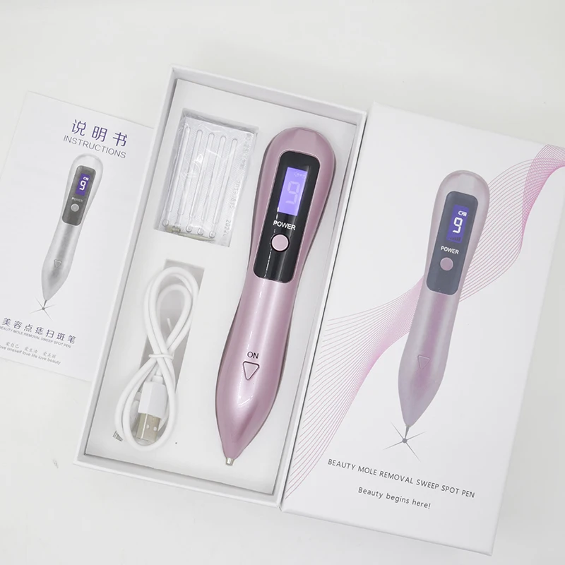 

9 level LCD Laser Plasma Pen Wart Mole Removal Dark Spot Skin Tag Remover Machine Nevus Sweep Tattoo Removal Tool Beauty Care