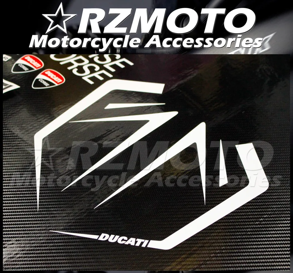 Пригодный для поездок на мотоцикле DUCATI 899 1199 959 1299 R S PANIGALE поездок на мотоцикле DUCATI CORSE мотоцикл наклейкой с лого деколью Pad обтекатель цветное DIY RZMOTO