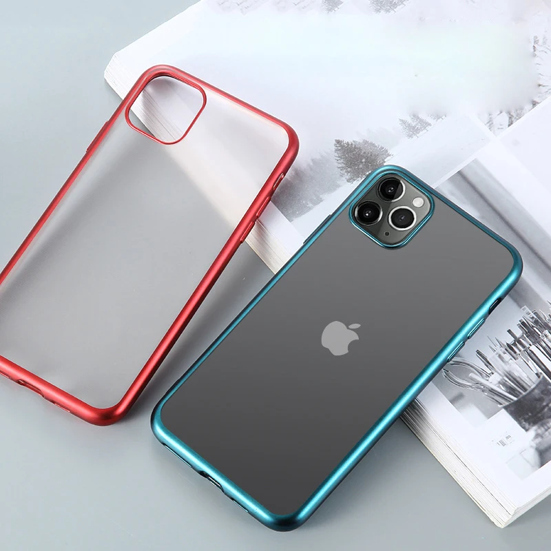 Чехол для iPhone XS Max XR 8/7 Plus 6S ультратонкий хромированный Прозрачный матовый чехол