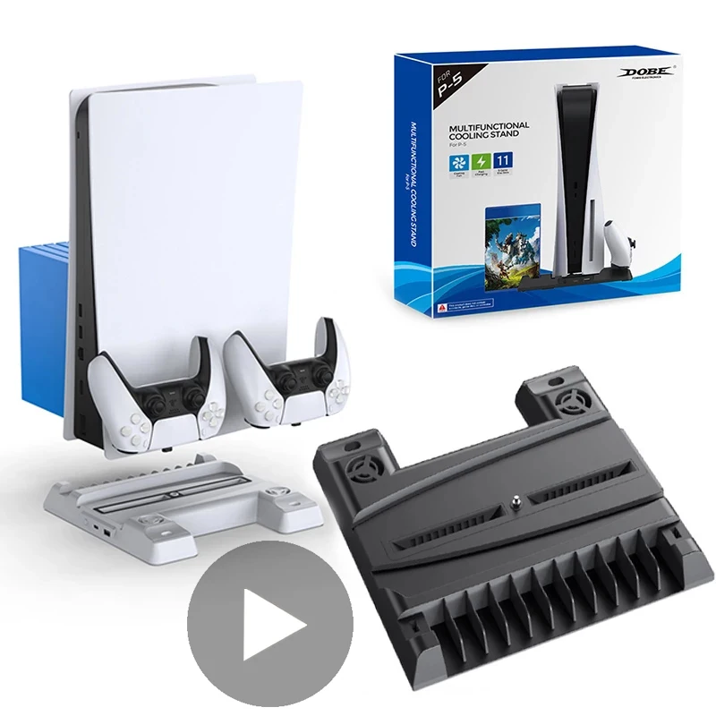 

Cooling Fan For Sony PS5 Play Station Playstation PS 5 Game Console Controller Charging Stand Holder Cooler Control Accessories