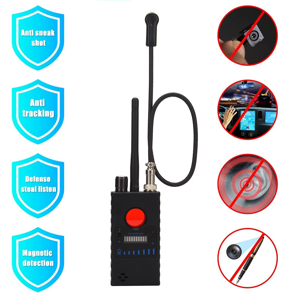 

Anti Spy Wireless RF Signal Detector GPS GMS Finder Tracker Scanner Locator Protect Security Anti-wiretapping Device