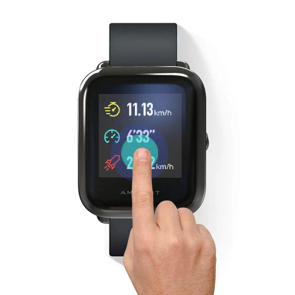 Для Huami Amazfit Защитная пленка для экрана тонкая красочная рамка чехол из ТПУ Защитная оболочка Bip Younth часы с защитой экрана