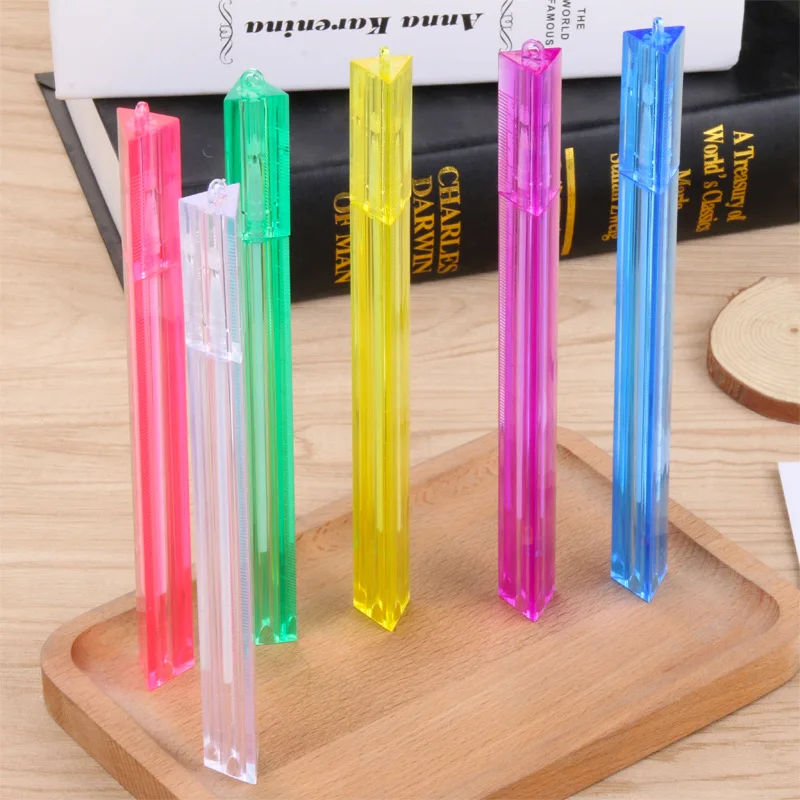 50 шт творческие Треугольники весы прозрачная линейка гелевых ручек