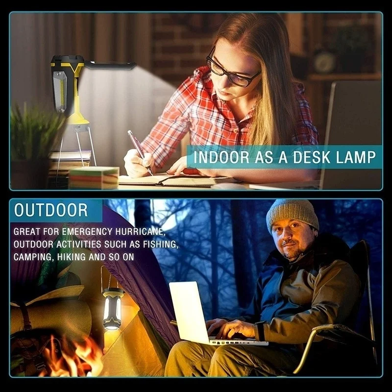 Ручной светодиодный рабочий светильник COB для осмотра вращение на 90 ° складной