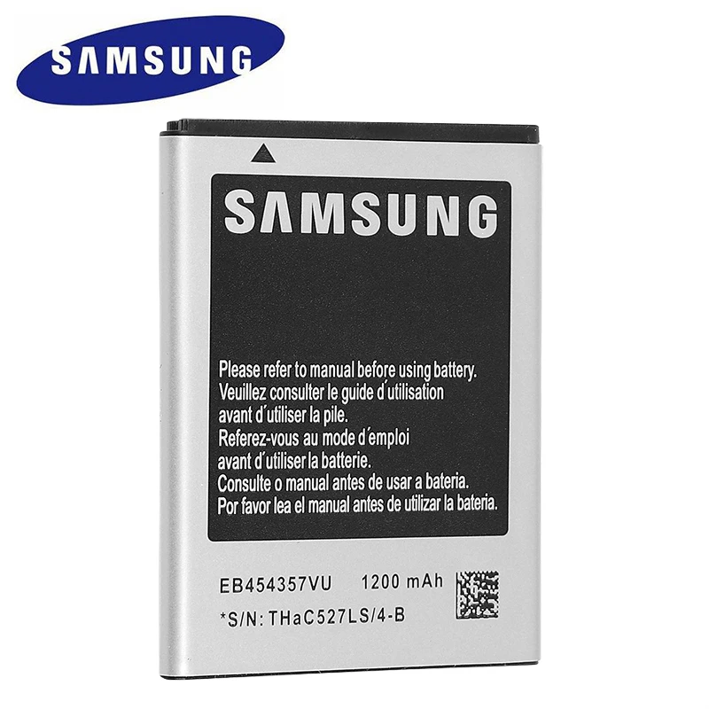 Оригинальный аккумулятор Samsung EB454357VU 1200 мАч для Galaxy Y PRO Сменный телефона S5380 S5300 GT