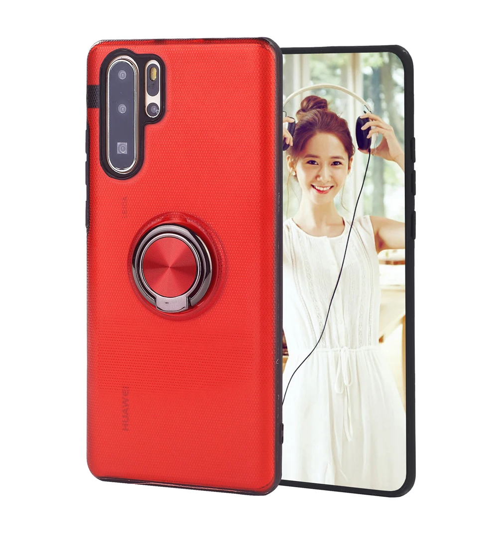 Transparent ring mobile phone case is easy to carry suitable for Huawei P30 P20 Mate20 series shockproof and shatterproof FUNDA |