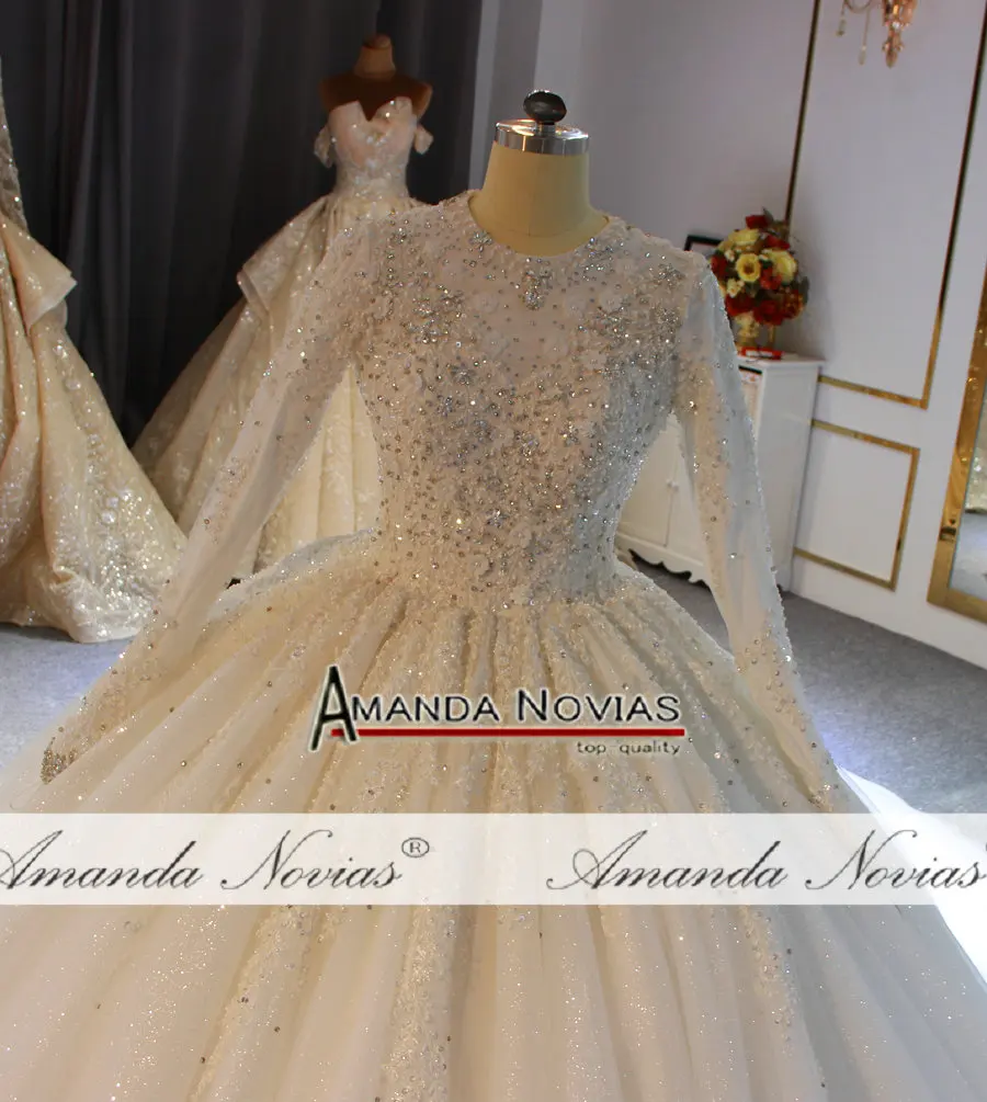 2020 мусульманское свадебное платье роскошное с полным покрытием и бисером для