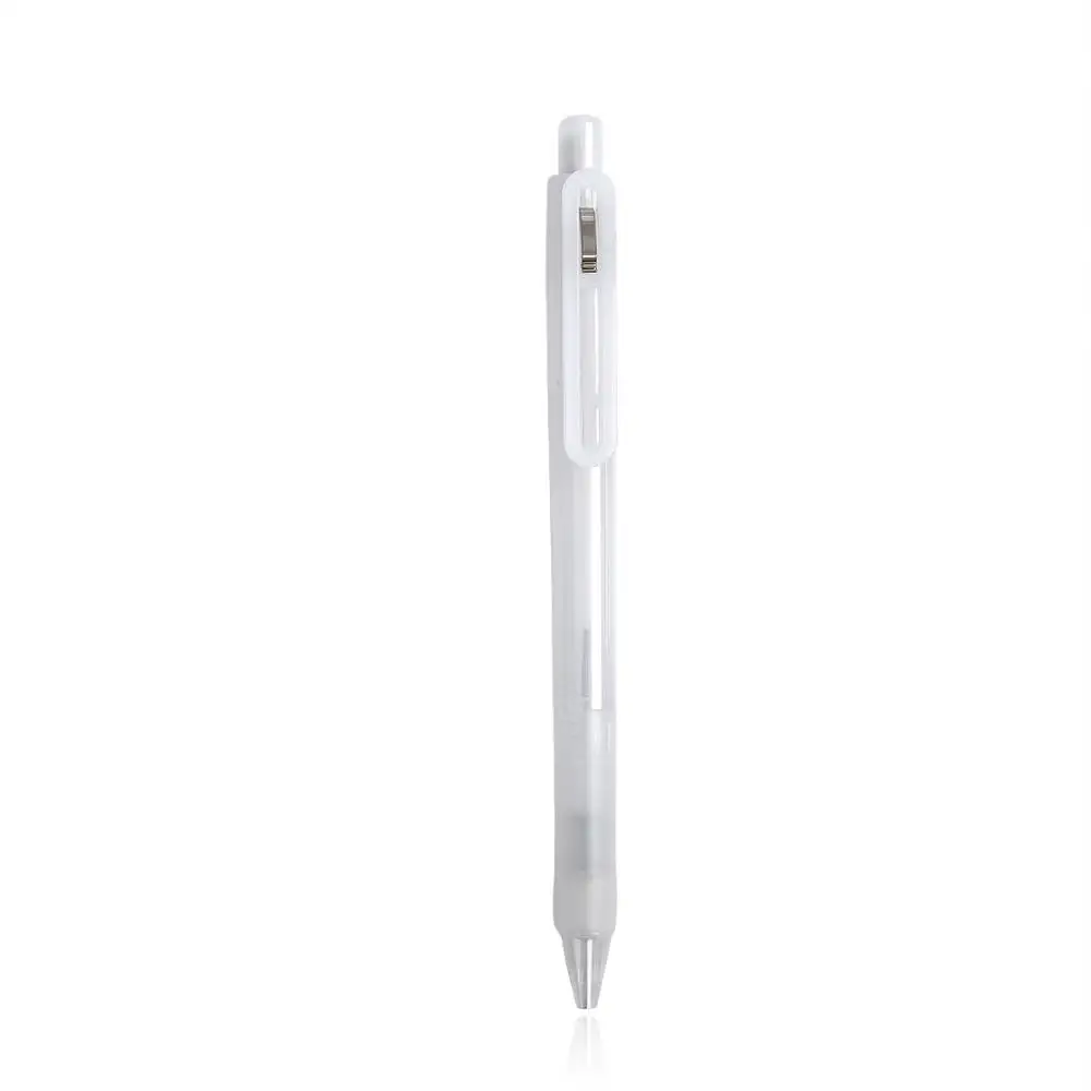 white 1 шт., японский механический карандаш MUJI, прозрачный белый пресс-зажим, 0,5 мм, карандаши, офисные принадлежности, школьные канцелярские принадлежности, poloden - Цвет: white
