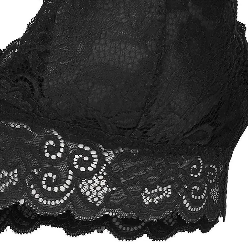 

Ladies Lace Underwear Sexy V-neck Camisole Underwear Top Bra Cup Full Female Plus Bralette Lace Underwears Size Wireless R7Y7