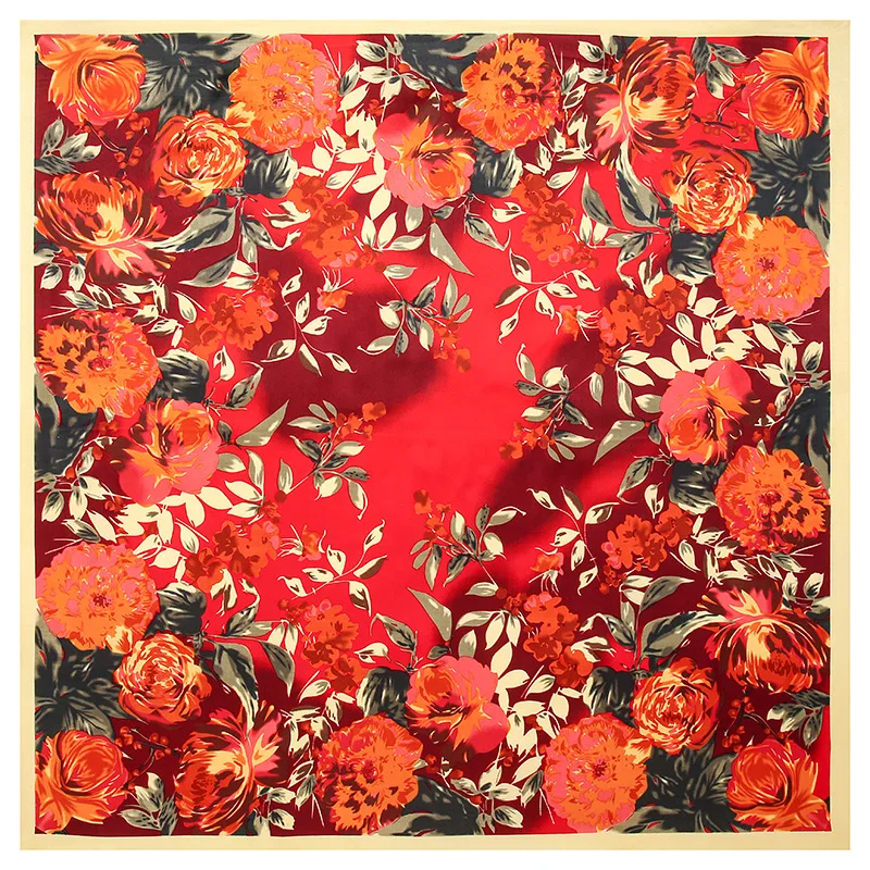 

2021 New Design Silk Scarves Summer Women Shawls and Wraps Print Hijabs Scarfs Foulard Femme Pashmina Beach Stoles Luxury Brand