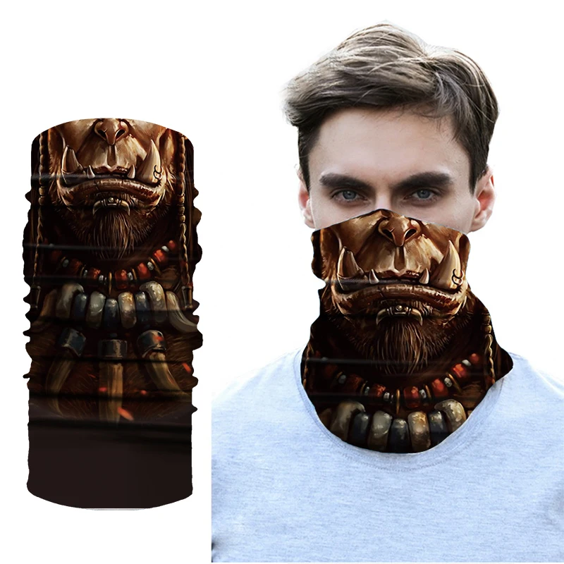 

3D Seamless Bandana Headband Mask Mascarilla Joker Neck Gaiter Women Skull Face Shield Buffs Outdoors Biker Masque Neck Warmer