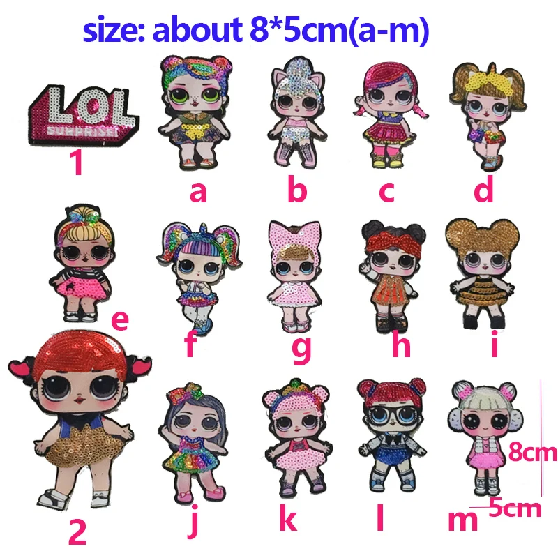 Нашивка С Вышивкой LOL Doll Аппликации для одежды наклейки с помощью утюга