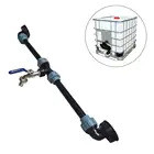 Адаптер для крана резервуара IBC, емкость IBC, фотоемкость с 1 трубкой и 2 изогнутыми разъемами, соединитель для воды для домашнего сада 40 А