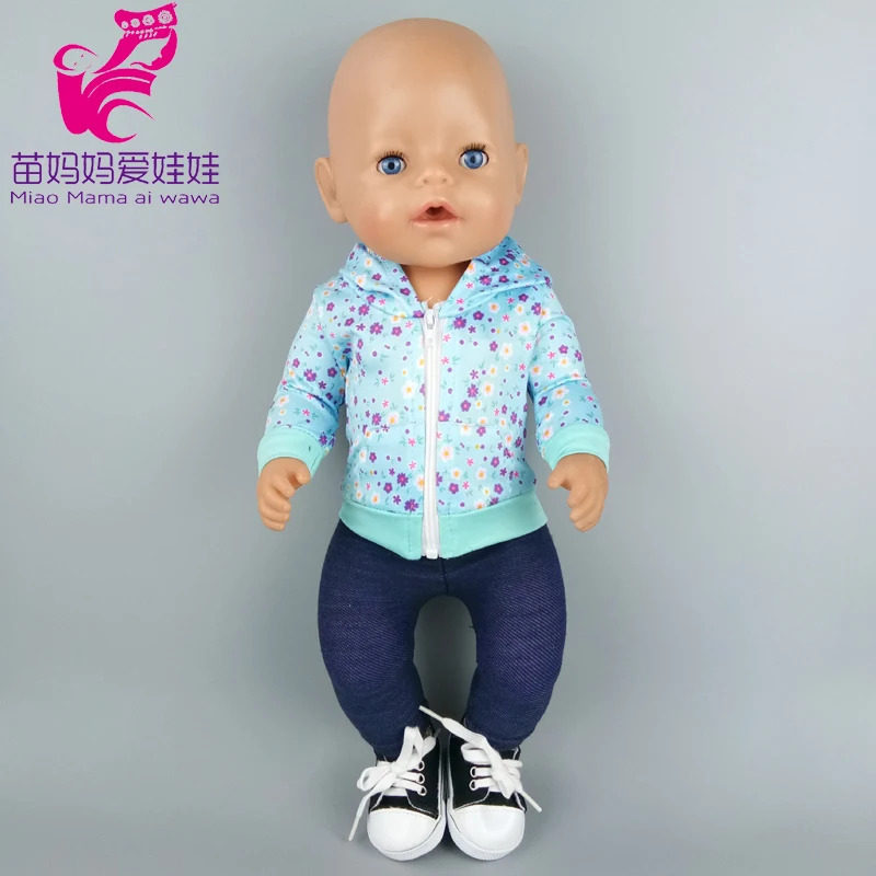 Stap рубашка + джинсовая юбка костюм комплект для 43 см куклы 18 дюймов 45 кукольный