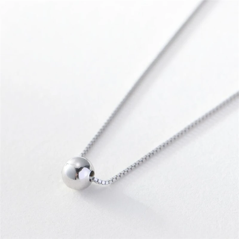 Простой литературный шар свежая подвеска цепочка до ключицы из серебра