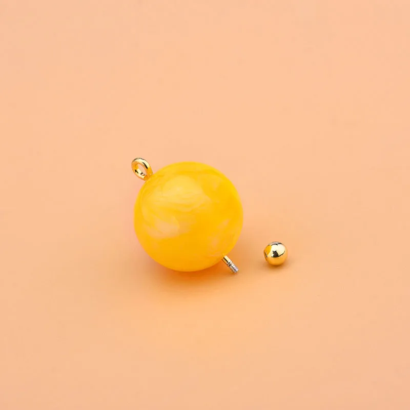 Съемная спиральная игла S925 из стерлингового серебра 9-pin с хрустальным жемчугом