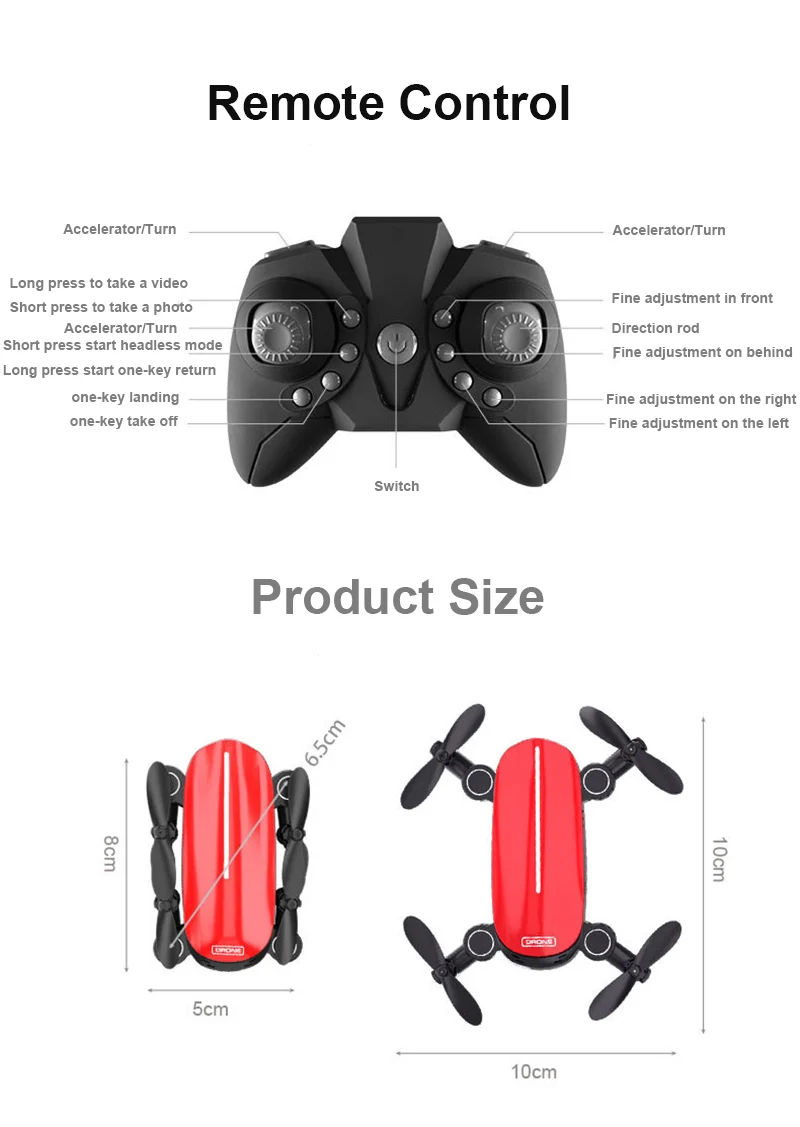 RC Мини Квадрокоптер с wifi FPV складной Дрон самолет с камерой HD RC Дрон воздушный четырехосевой вертолет микро карманные игрушки