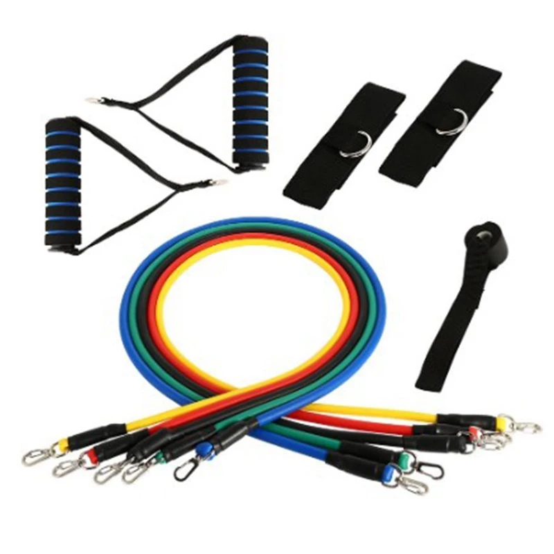 Горячие AD 11Pcs Резистентные ленты для йоги Пилатес Кроссфит оборудование фитнеса