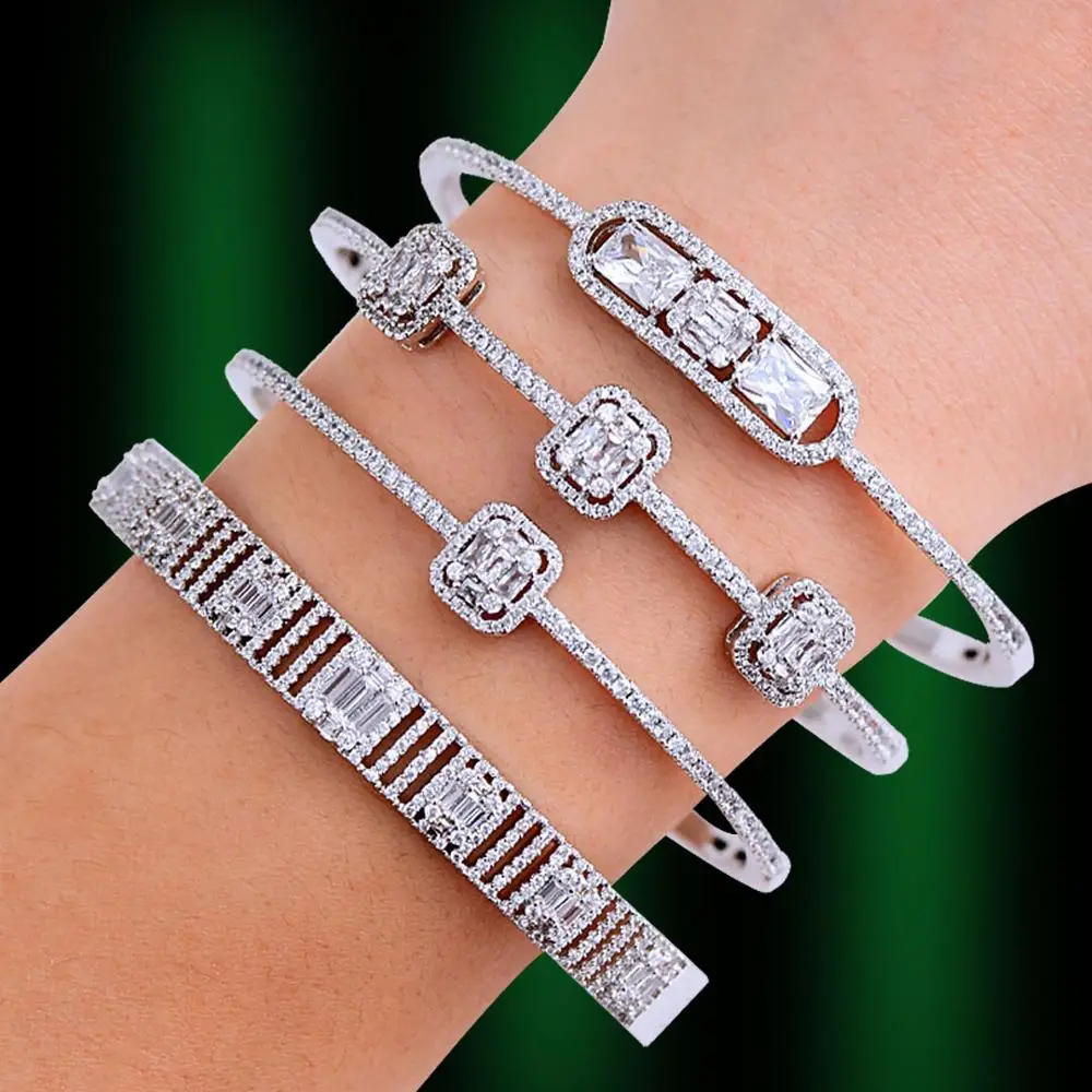 Модные Роскошные штабелируемые женские манжеты GODKI для свадьбы с полным