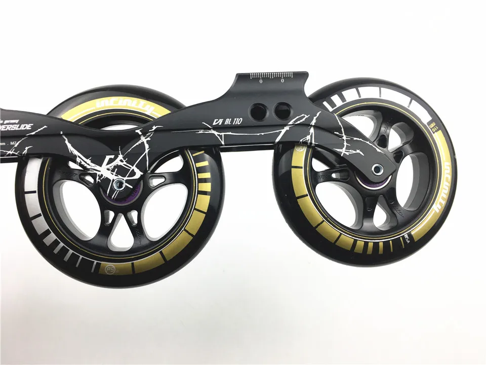 Powerslide скоростная роликовая рама 3*110 мм с 110 мм Powerslide Infinity Skating 85A колеса для 150-195 мм расстояние Patines база