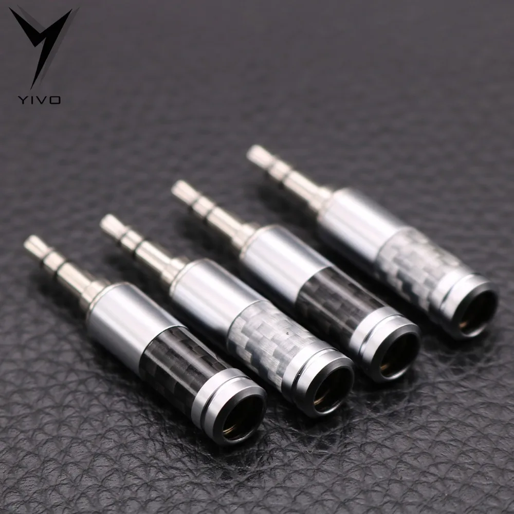 10 шт. HiFi DIY Hi-end белый черный углеродное волокно 3 5 1/8 "наушники мм аудио мини Джек