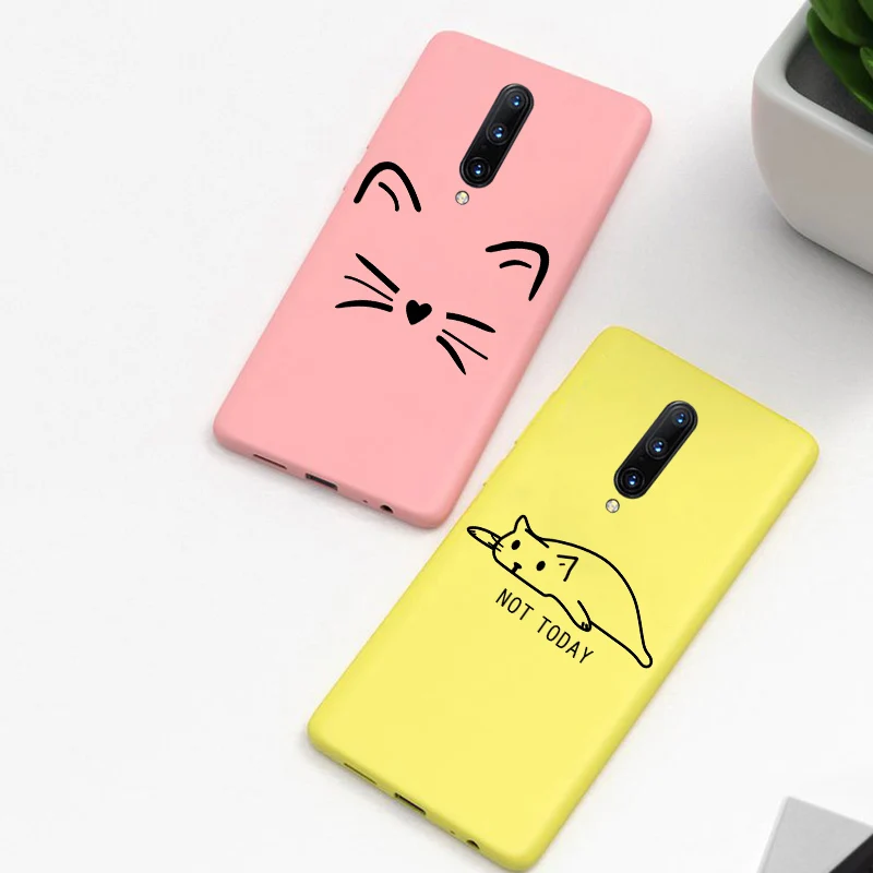 Чехол DIY для OnePlus 7 Pro чехол с милым котом мягкий карамельный цвет Oneplus 7T 6 6T s One Plus 7Pro