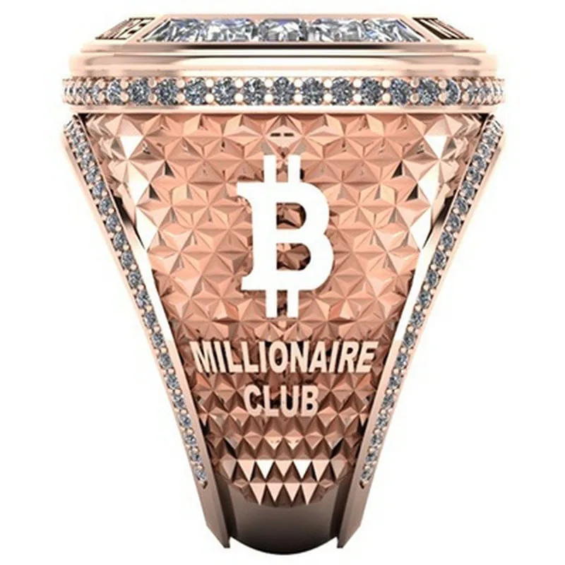 Luxury Vintage Mens Ring Bitcoin Jewelry Accessories Minimalist Cool Stuff Trendy Men Anniversary  Украшения и