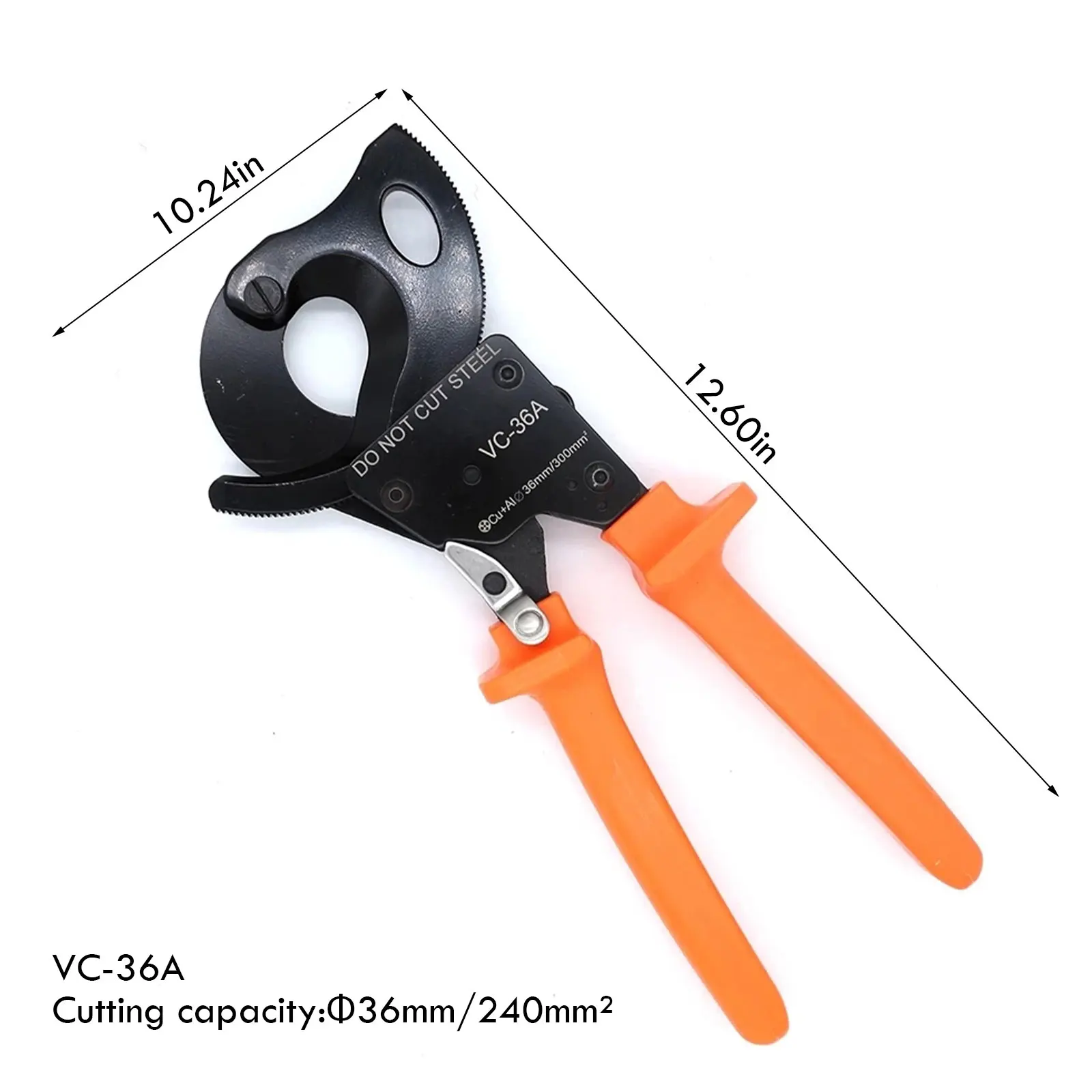 

PLIER VC-36A VC-60A RATCHET CABLE CUTTER TOOLS Cutting Capacity 2-Size 36mm-300mm 60mm-500mm
