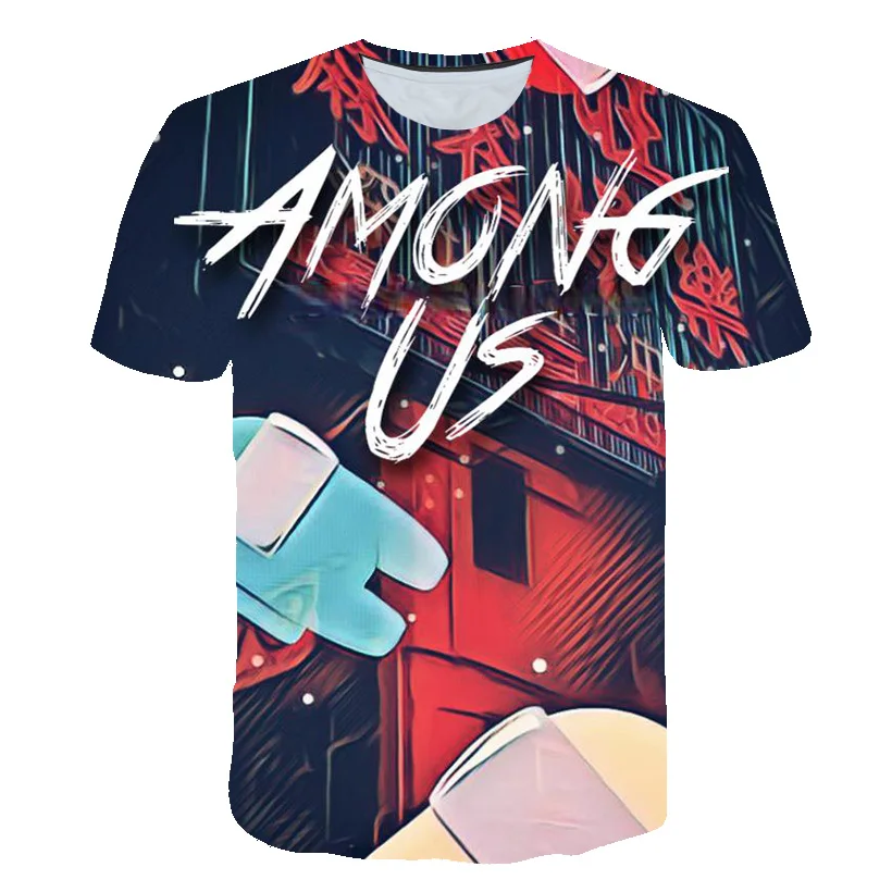 

Video Game Among Us Cute Anime Summer T Shirt for Kids Funny Cartoon Boys Girls T-shirt Kawaii Casual Tshirt New Top Tees Kids