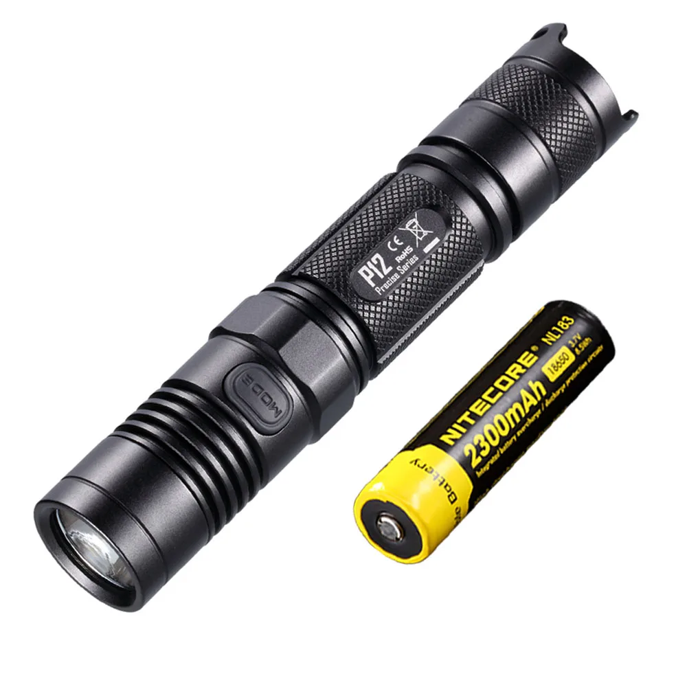 P12 NL1823 NITECORE P12 тактический фонарь XM-L2 U2 Led max 1000 люмен дальность луча 232 м открытый свет поиск поисково-спасательный фонарь - Испускаемый цвет: P12 NL1823
