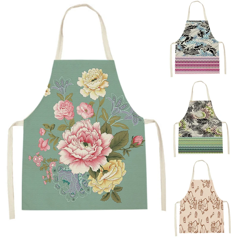 

WQL2426 Kitchen Aprons for Women Linen Bibs Household Cleaning Apron Home Waterproof Chefs Cooking Baking Apron for Child