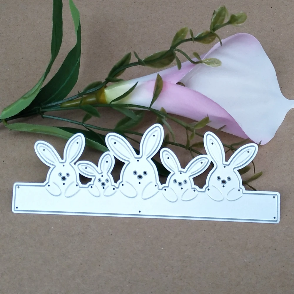 

Easter Rabbit Family Metal Cutting Dies Stencils for DIY Scrapbooking Album Decorative Embossing Card Crafts Template New