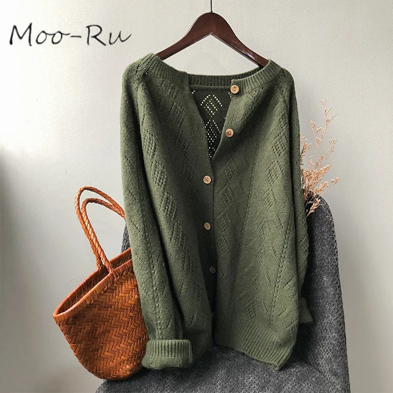 Moo-Ru 2020 Spring New Sweater Jacket Women Wear Cardigan Korean Version of The Western Style |