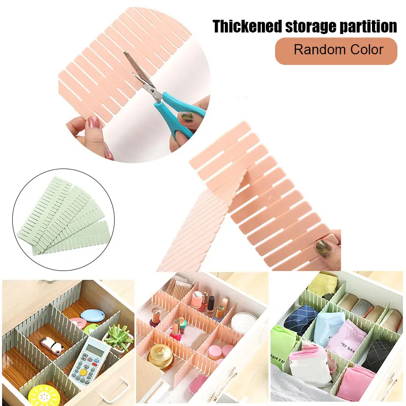 4Pcs DIY Drawer Dividers Adjustable Storage Organizer for Clutter Kitchen Cutlery Dresser Makeup Tools Socks JDH88 | Дом и сад