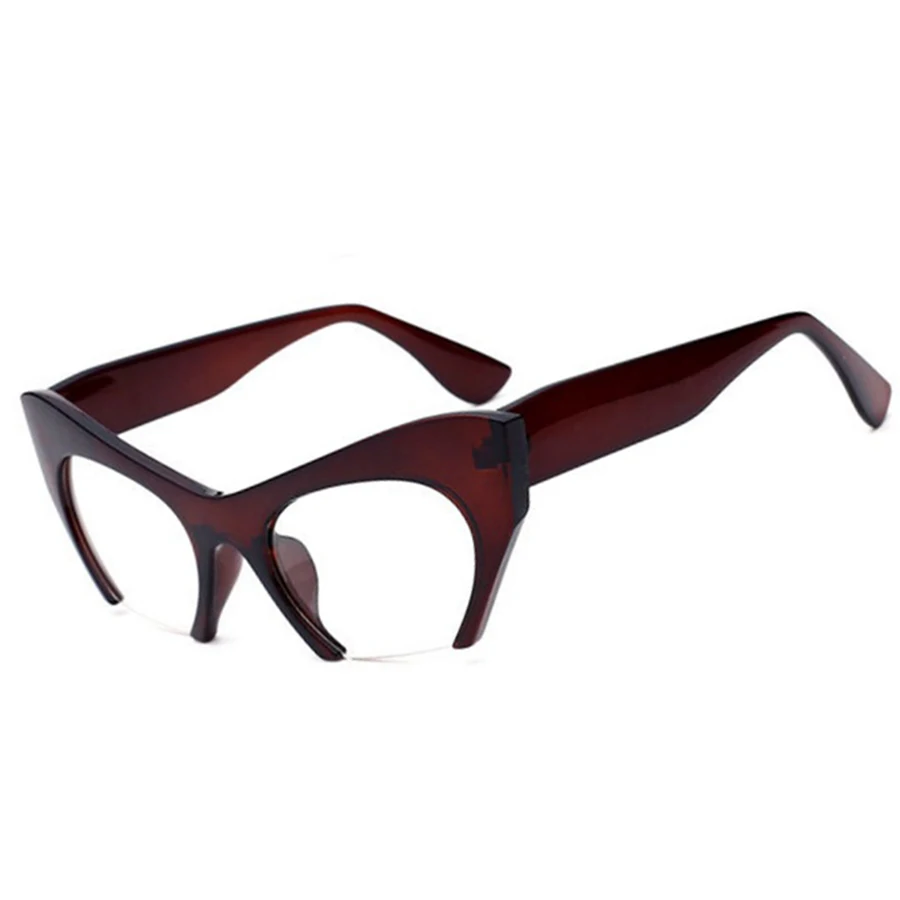 Очки кошачий глаз женские винтажные оптические аксессуары в чёрной оправе с