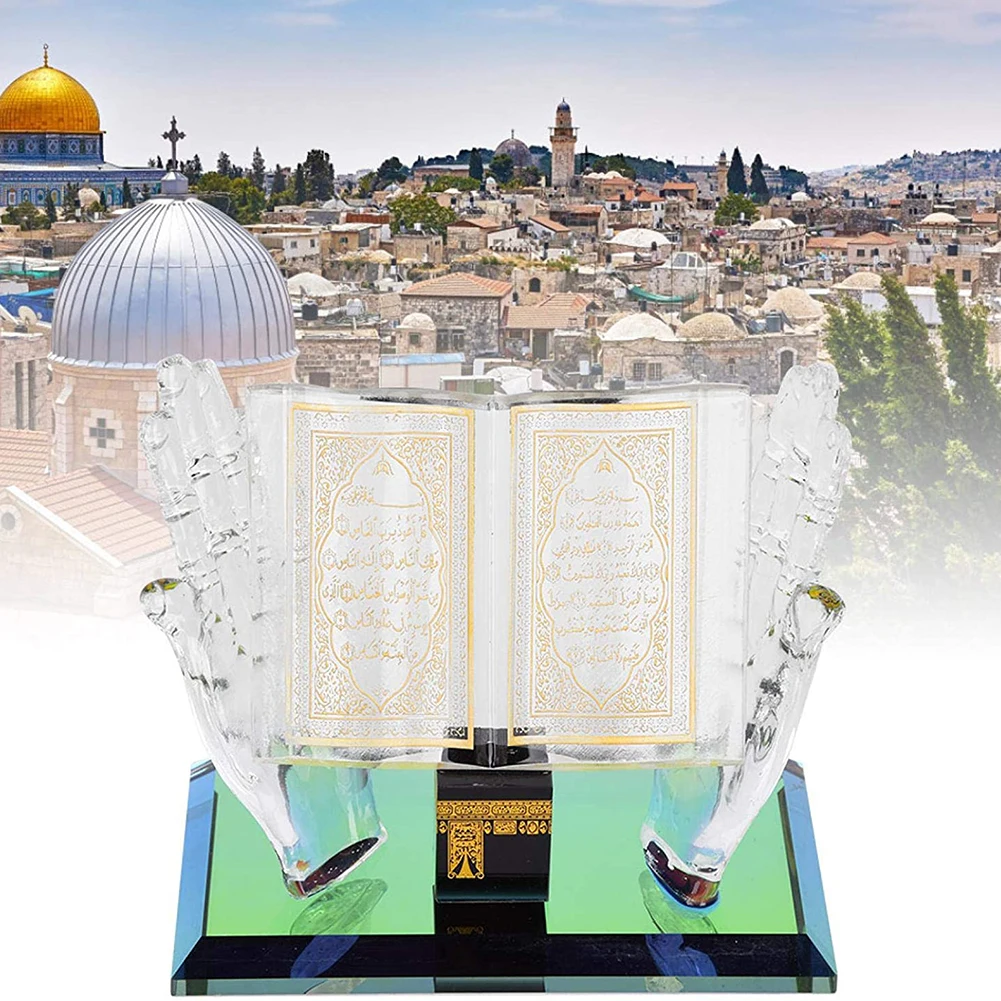 

Muslim Crystal Ornament Israel Kafan Turkey Mini Clystal Church Crafts Model Islam Dubai Arab Muslim Office Car Home Decoration