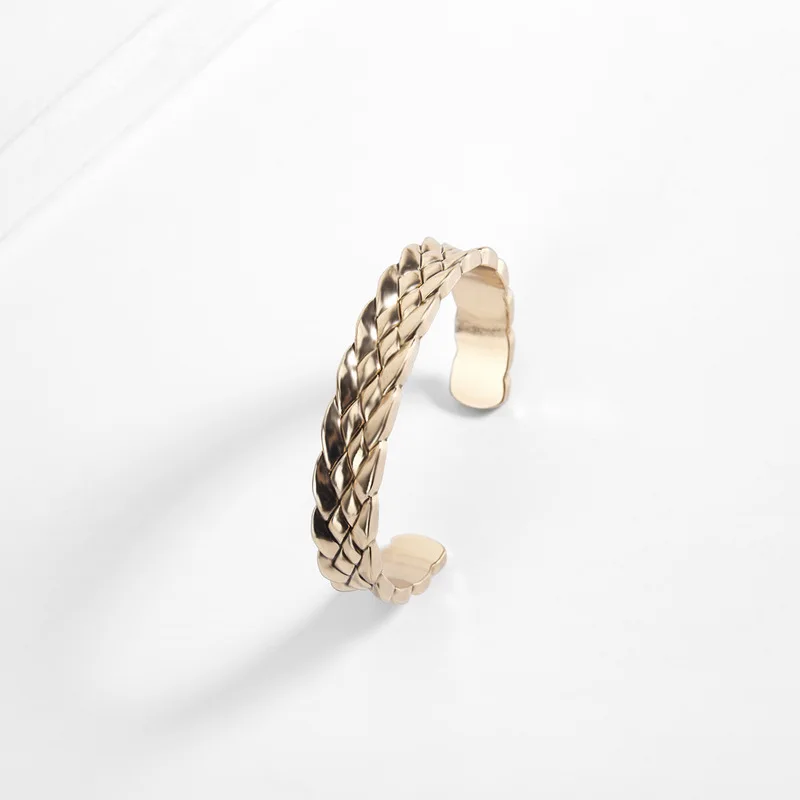 Модный эффектный Золотой Рельефный ручной вязаный браслет простой модный