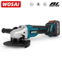 wosai 20v 125mm 2 speed brushless electric angle grinder grinding machine cordless power tool li ion battery power tools