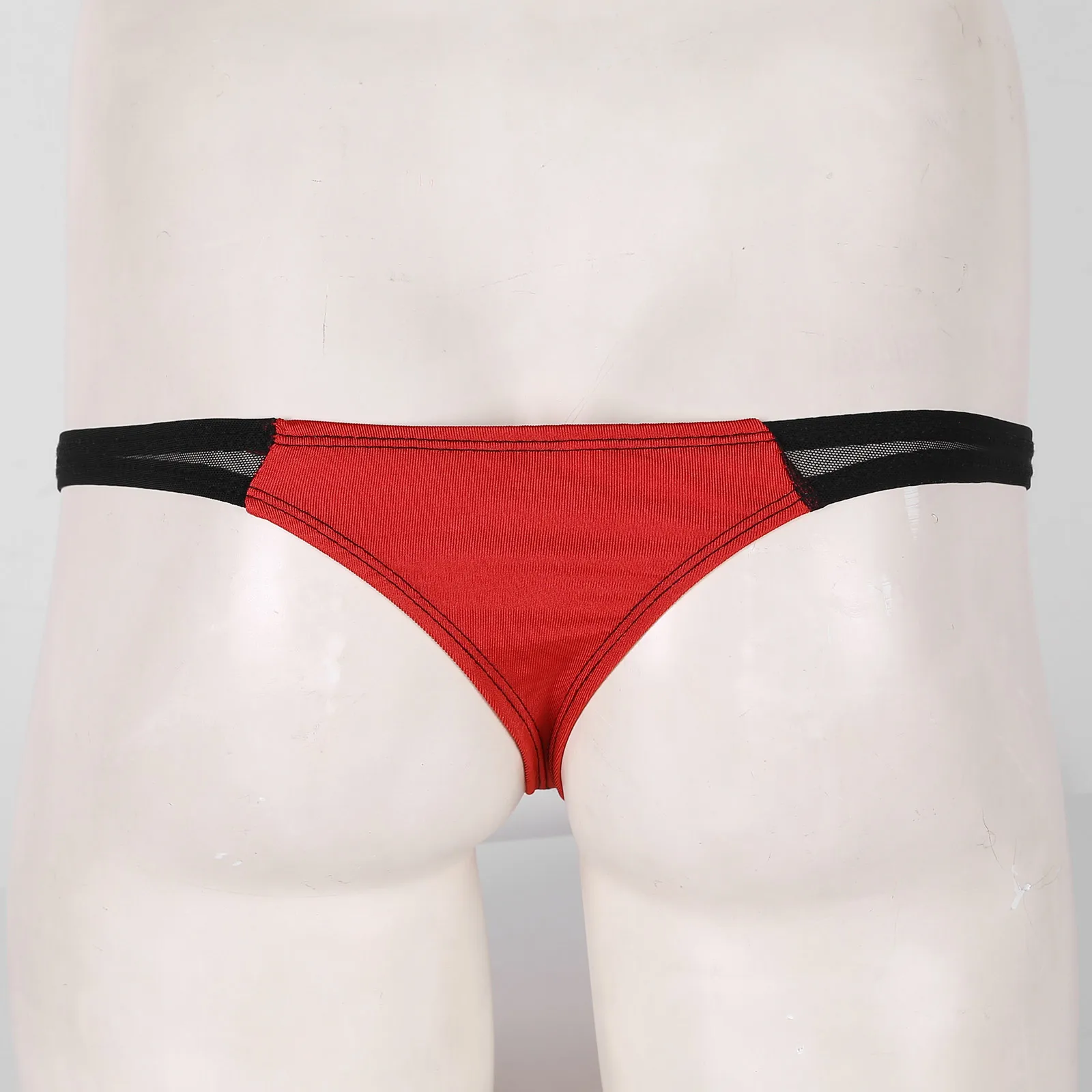 

Mens Briefs Underwear Lingerie Sexy Panties G-string Thong O-ring T-Back Mesh Jockstraps Low Rise Bulge Pouch Thong Underpants